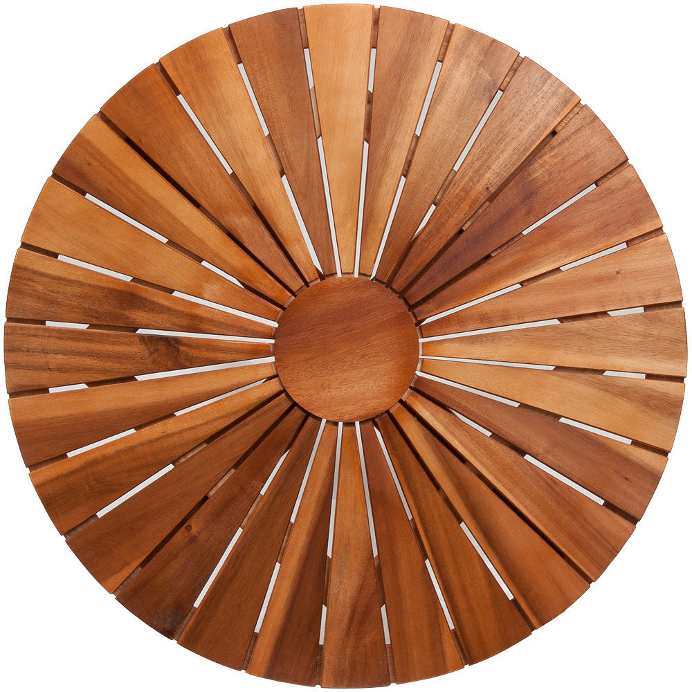 Casaria Bijzettafel Rond \\u2013 \\xD8 70,5 cm Acaciahout 4 Poten - Bruin