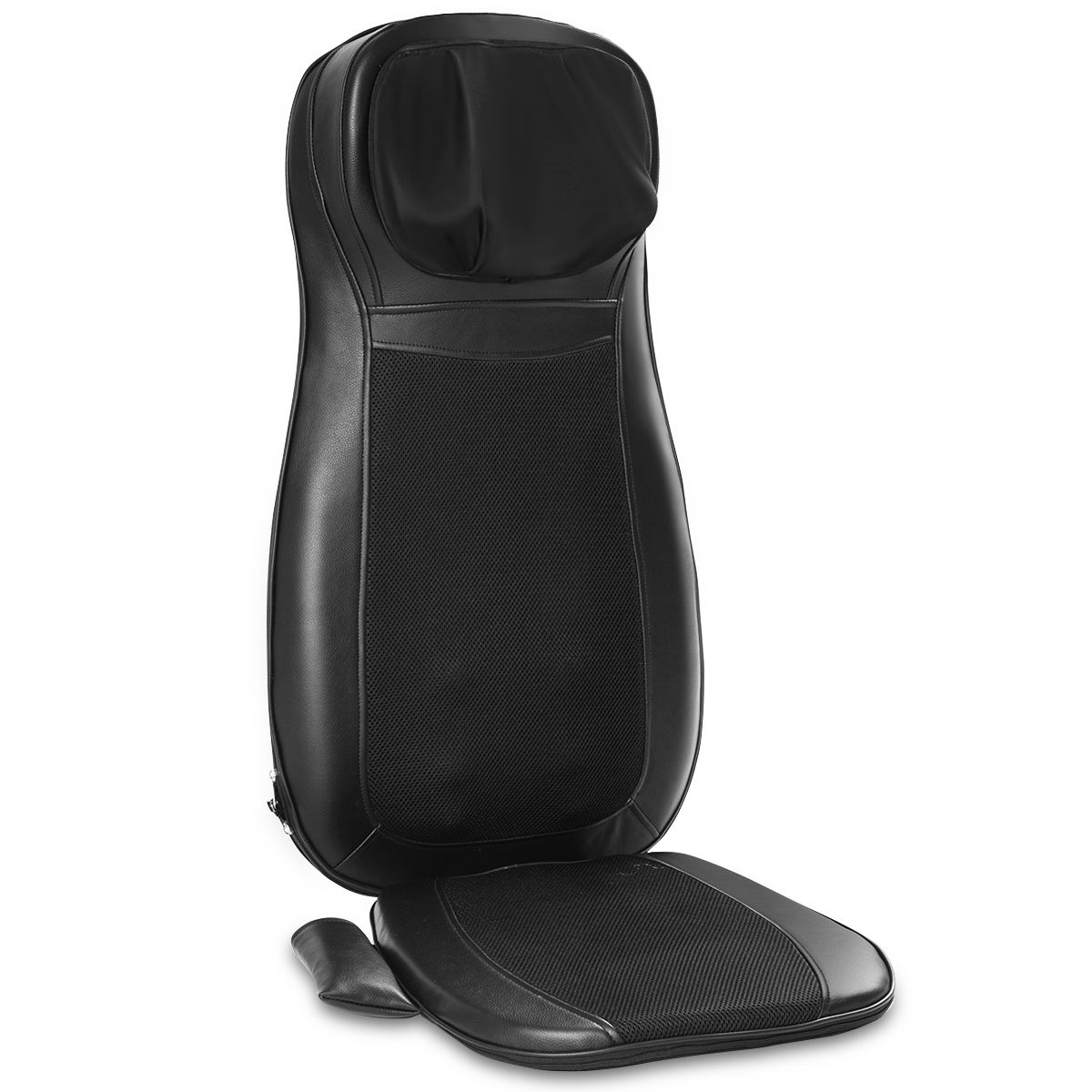 Coast Massagestoelhoes Shiatsu Zwart – 78 x 46 x 19 cm – 3 Massagezones – Met Warmtefunctie