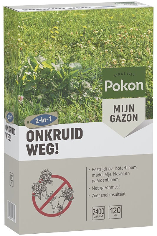 Pokon Onkruid Weg Gazonmeststof - 120 mÂ² - 2,4 kg