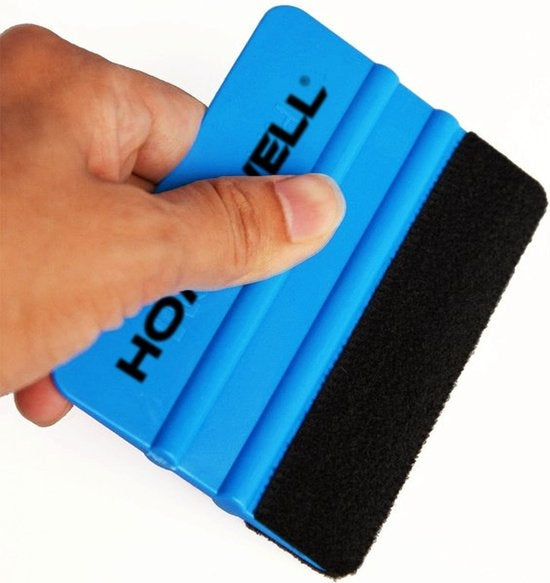 Homewell® Rakel met vilt - Rubberen Squeegee - (voor raamfolie, carwrap, plakfolie, keuken wrappen) 10x7,5cm