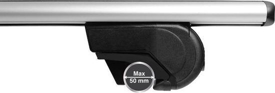 Twinny Load Dakdragerset F01 – Flybar Aluminium dakdragers – Voor auto’s met open of gesloten dakreling - Afsluitbaar – TÜV-GS goedgekeurd – 124 cm - Maximaal draagvermogen 100 kg