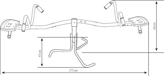 AXI Roterende Wipwap in Antraciet / Crème van metaal - Seesaw voor kinderen vanaf 3 jaar 360° draaibaar - Wip wap voor de speeltuin / tuin / buiten