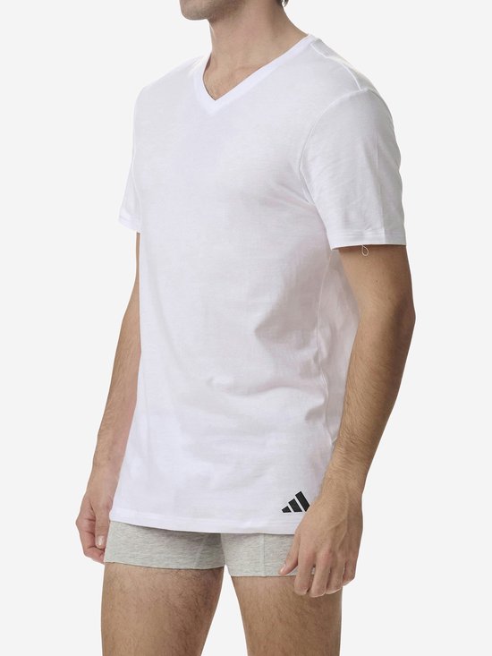 Adidas Sportswear- Active Core Cotton - V Neck Shirts - Heren Ondershirt - Wit - Maat XL