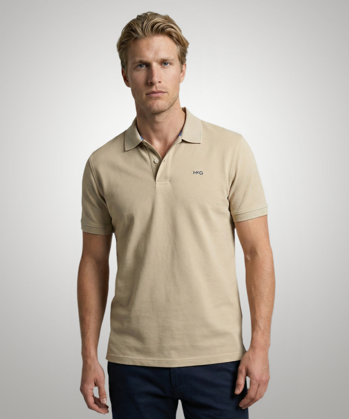 McGregor Classic Polo Regular Fit - 100% Katoen - Korte Mouw - Sand - Maat M