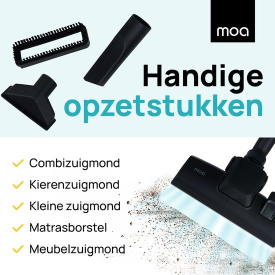 MOA Krachtige stofzuiger zonder zak - 23 kPa - Zwart - 900W - VC85B