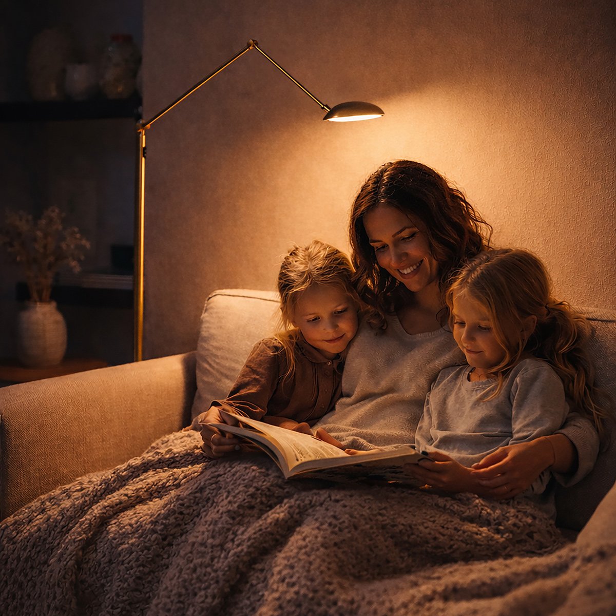 Vloerlamp Steinhauer Daphne 2 4601BR - bronzen leeslamp van metaal en elektronica, verstelbaar licht, klassieke stijl, ideaal voor binnengebruik