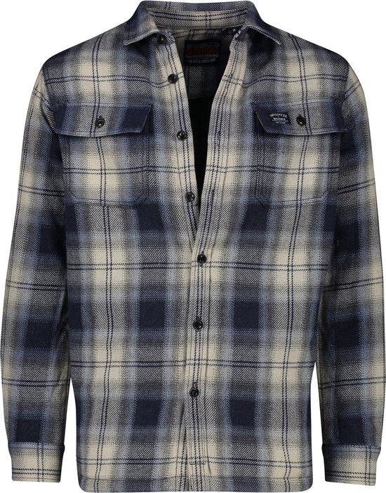 Superdry - Miller Jack Wol Blauw - Heren - Maat XL - Modern-fit - maat XL