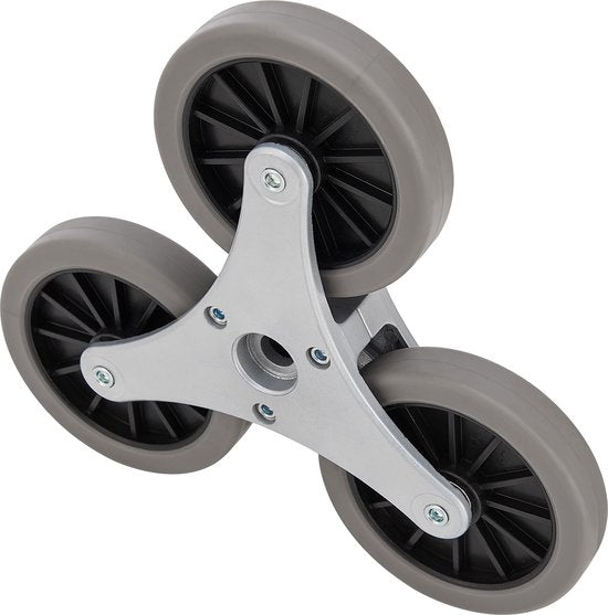 Juskys – Trappensteekwagen Inklapbaar – 80 kg & Telescoopgreep – Voorzien Van 3+3 Wielsysteem En Expanderkabels – Voor Verhuizing En Transport – Zilver Aluminium