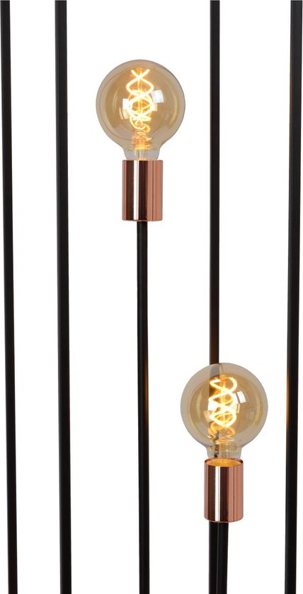 Lucide ARTHUR - Vloerlamp - 3xE27 - Zwart
