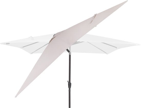 VONROC Premium Stokparasol Rosolina 280x280cm - Incl. beschermhoes – Vierkante parasol - Kantelbaar – UV werend doek - Beige