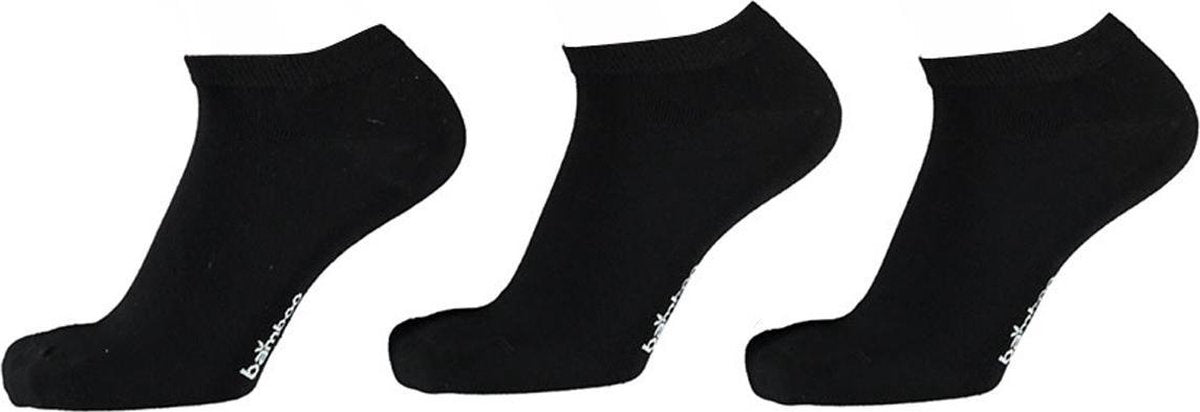 Apollo Bamboe Sneakersokken - 3 Paar - Naadloos - Maat 39–42 - Zwart