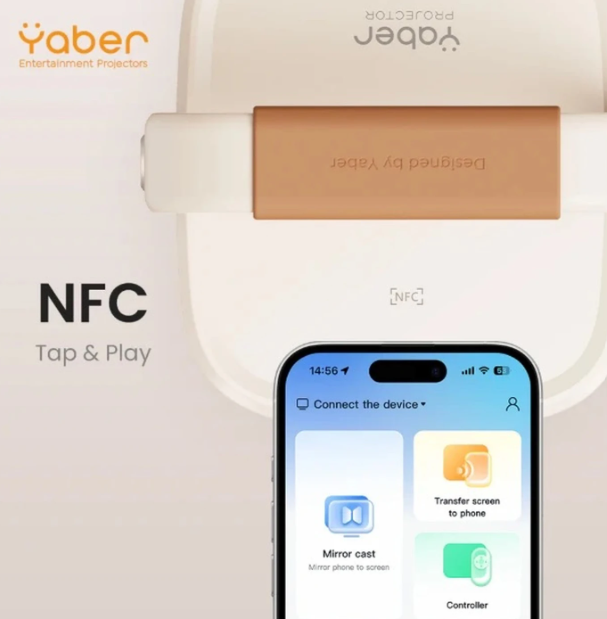 Yaber T2 Plus GTV Draagbare Projector - Native 1080p - Ingebouwde JBL Speakers
