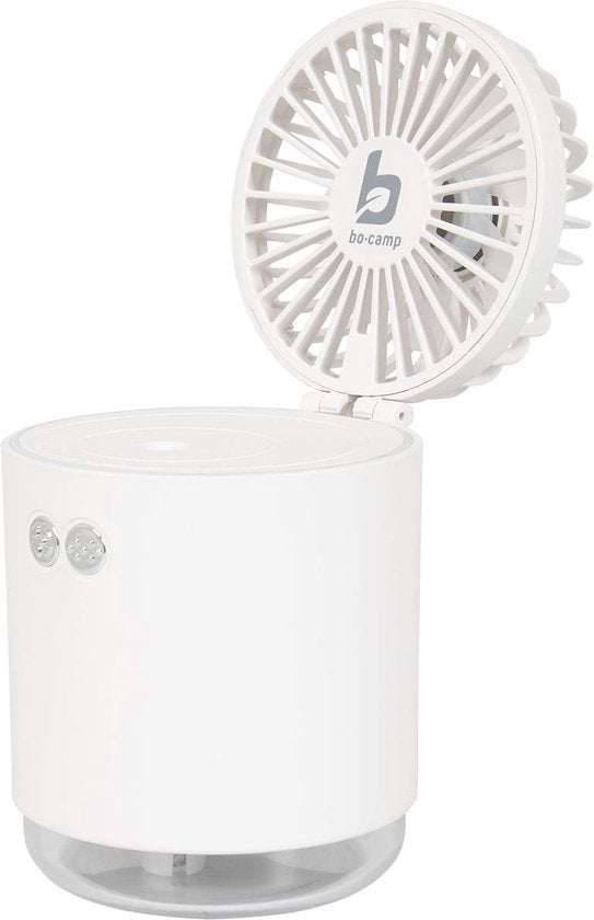 Bo-Camp - Ventilator - Met luchtbevochtiger - Oplaadbaar
