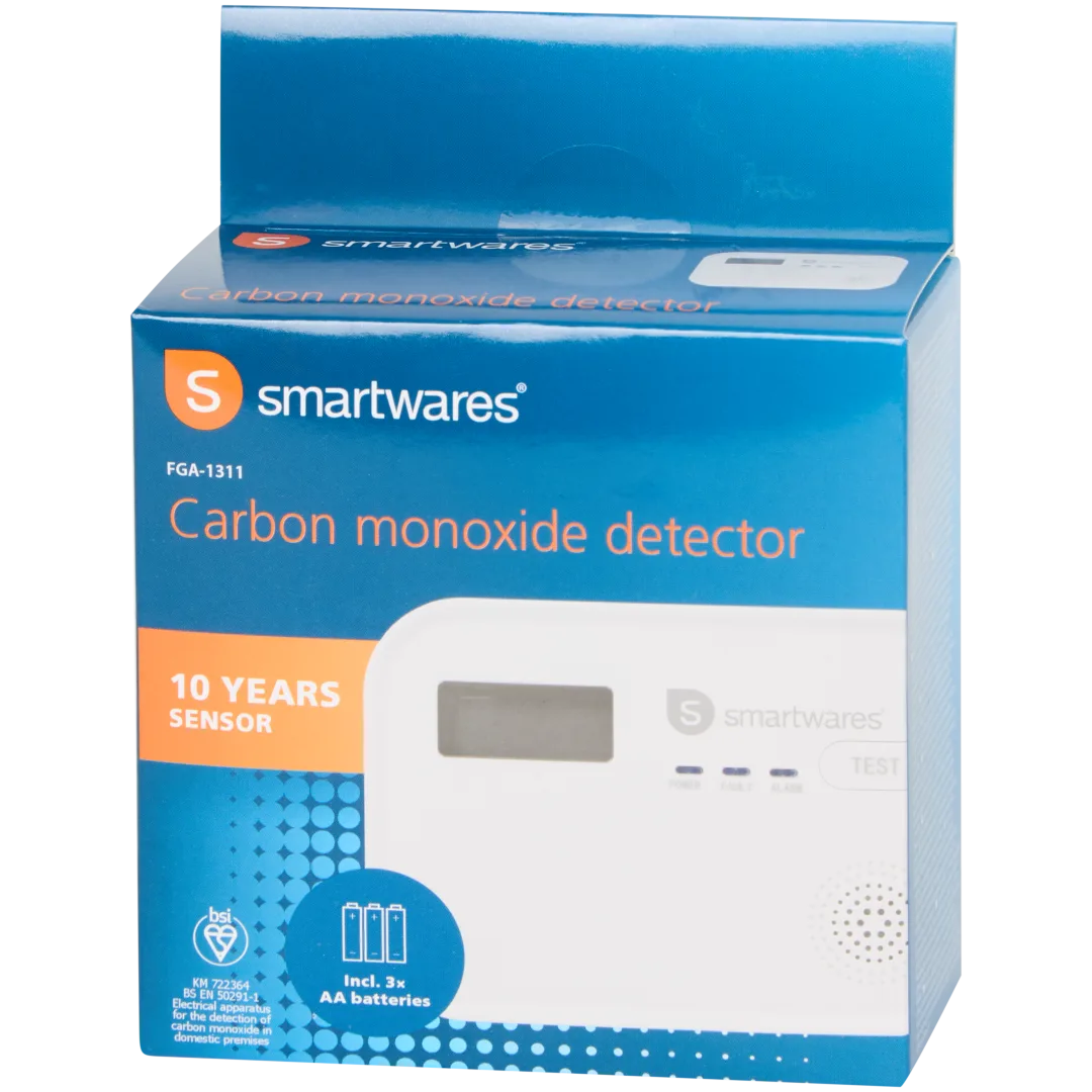 Smartwares PD-8826 Koolmonoxidemelder FGA-1311 - Display - 10 Jaar Sensor - Vervangbare Batterij