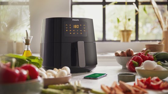 Philips Essential Connected 5000 Series - HD9280/70 - 6,2 liter (XL) - Rapid Air-technologie - 7 ingestelde programma's - Quickclean