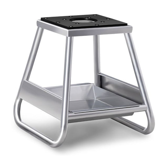 Coast Crossmotorliftstandaard – Antislip Oppervlak & Incl. Olieopvangbak – max. 450 kg – 40 x 40 x 42 cm – Zilver