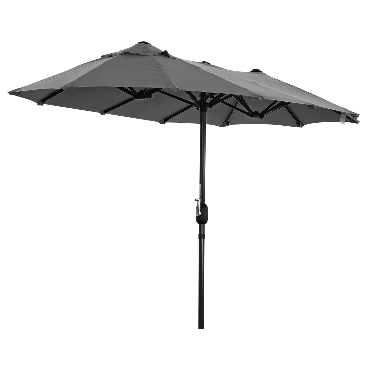 Angel Living 297×153 cm Dubbele Tuinparasol Beige – UPF 50+, Ovaalvorm, Handslinger