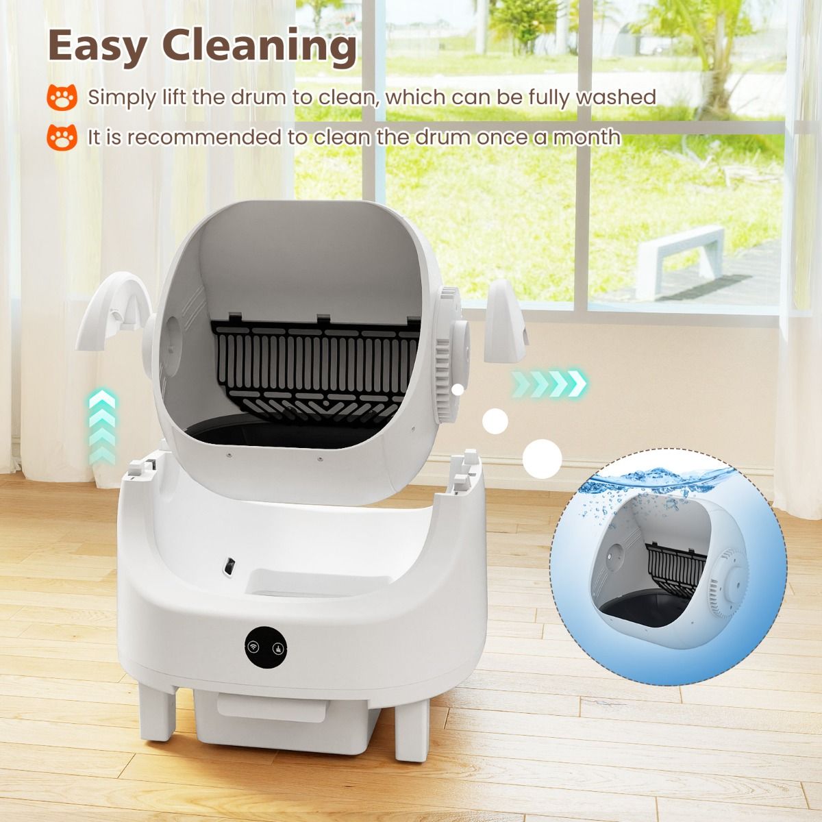 Coast Automatische Zelfreinigende Kattenbak - App-bediening - Veiligheidssensoren - Wit