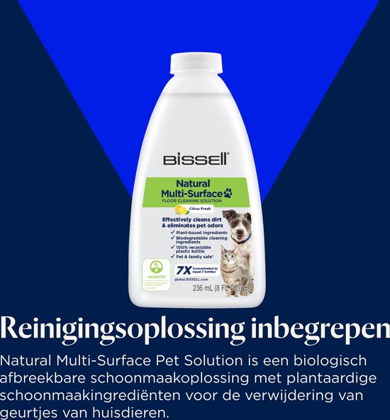 BISSELL CrossWave OmniForce Edge Select Draadloze Stofzuiger met Dweilfunctie - Vlekkenreiniger voor Harde Vloeren - Snoerloze Steelstofzuiger - 2 in 1 Vacuum Cleaner - Extra Krachtige Motor 31aW - ZeroGap Technologie - 3999N