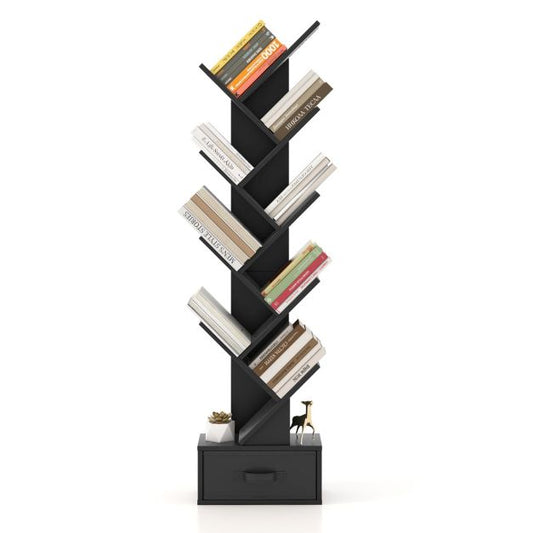 Coast Boekenplank – Met 10 Planken – 38 x 21,5 x 149,5 cm – zwart