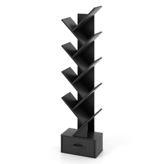 Coast Boekenplank – Met 10 Planken – 38 x 21,5 x 149,5 cm – zwart
