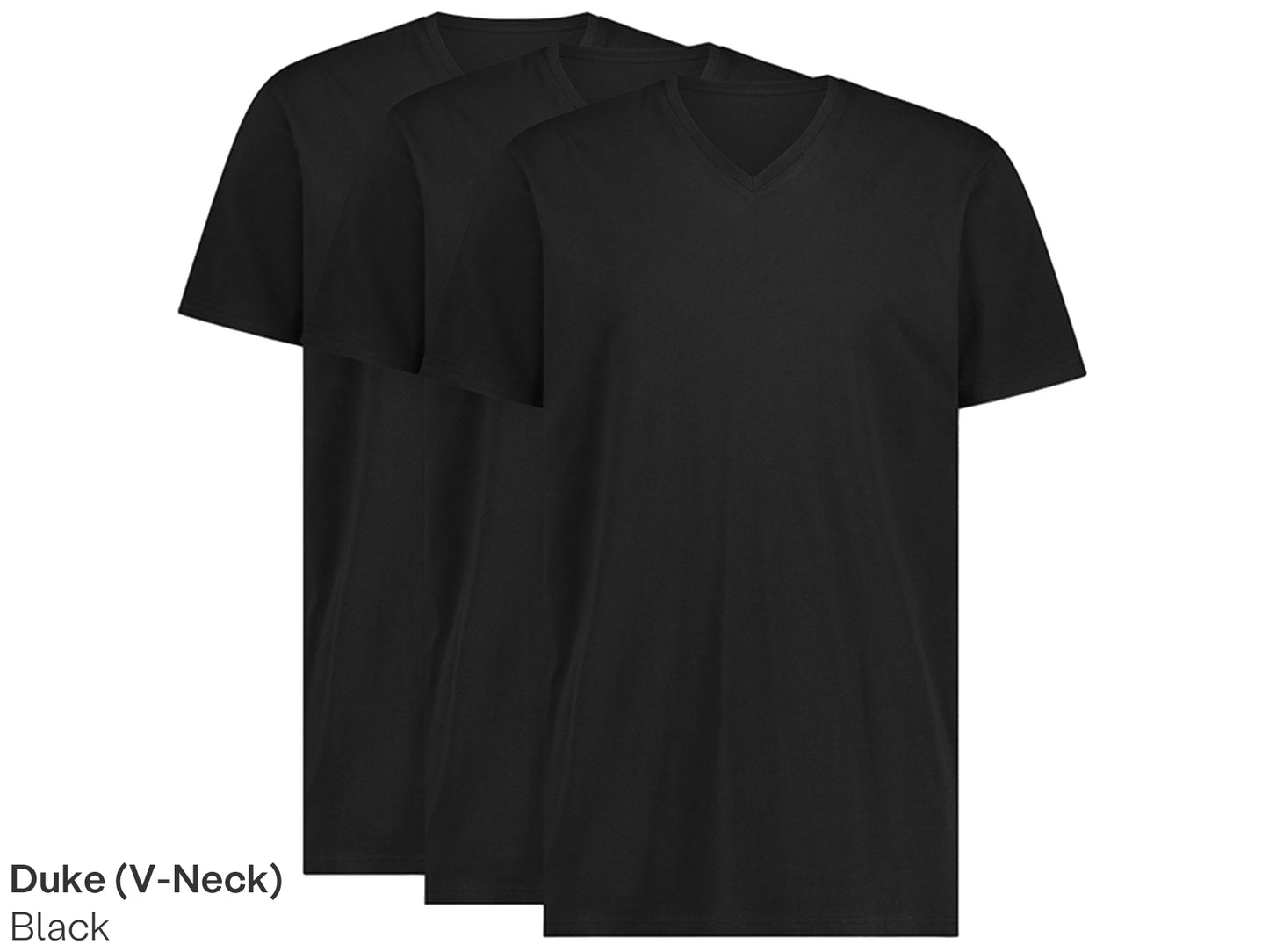 LebasQ Bamboo T-Shirt 3-pack - zwart - maat M - V-hals heren