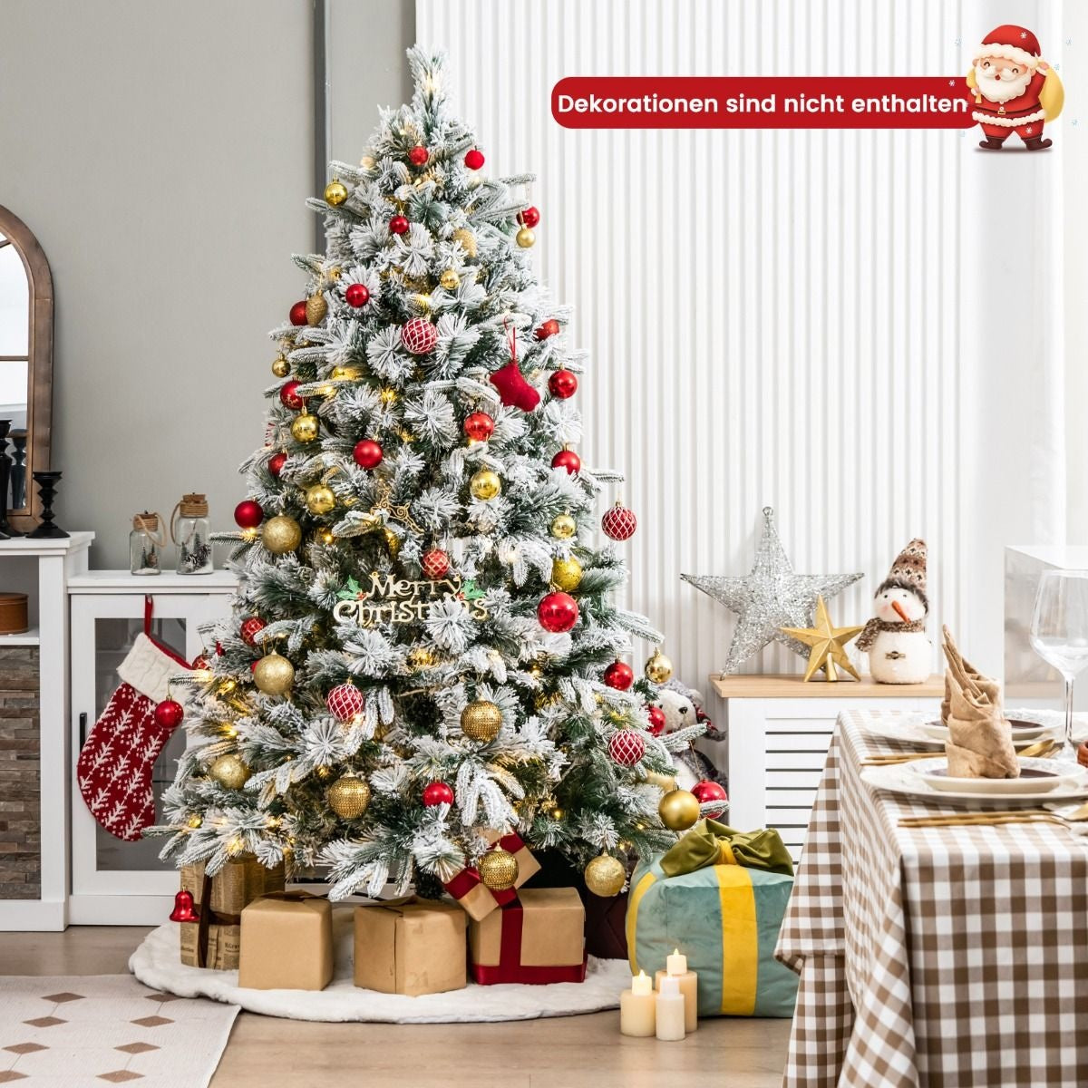 Coast Kunstkerstboom met Sneeuw en 250 warmwitte LED-lampjes - 180cm