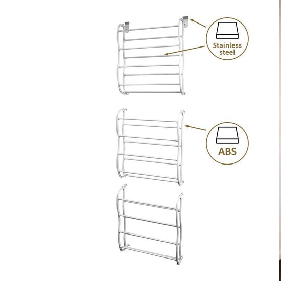 O'DADDY® hangend schoenenrek deur - Geschikt voor opdek en stompe deuren, beide kanten – 20 x 51 x 182 cm - Wit