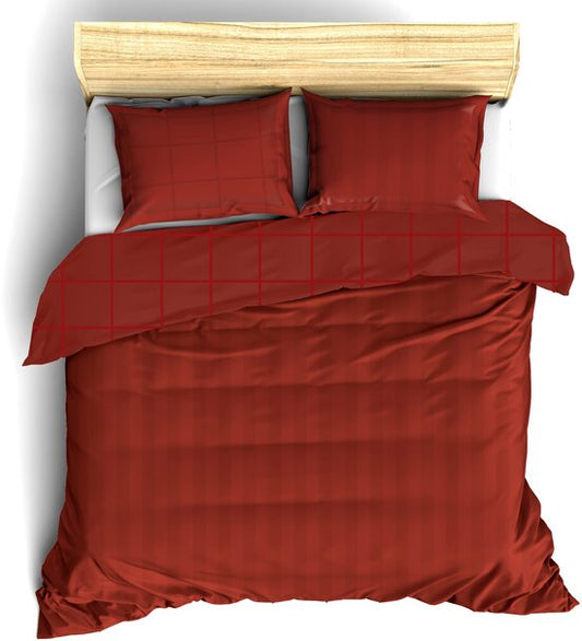 De Witte Lietaer Dekbedovertrek Katoen Satijn Zygo - Hotelmaat - 260 x 240 cm - Rood