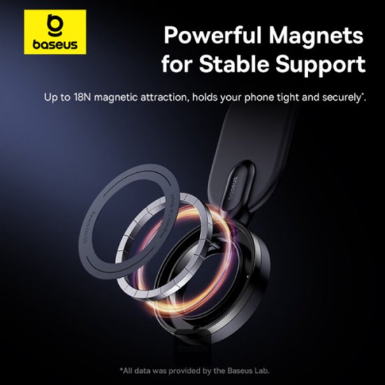 Baseus C02 Go - Magnetische Dashboard Telefoonhouder Auto - Compatibel met MagSafe - Buigbaar - Verstelbaar - Zwart
