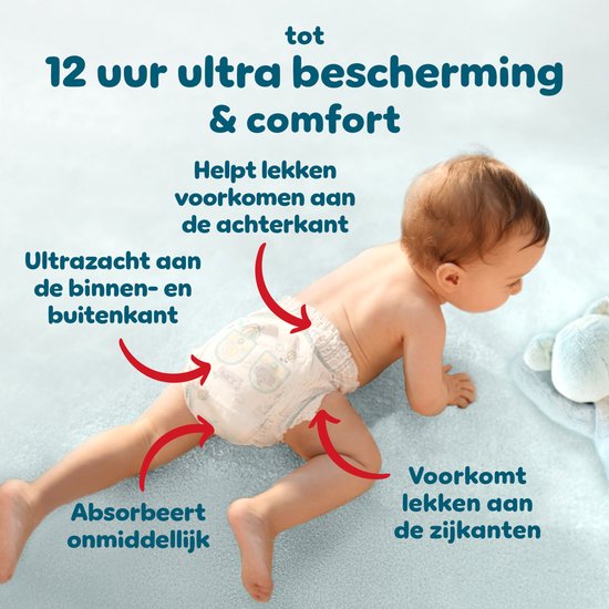 Pampers Premium Protection Pants Maat 4, 168 Luierbroekjes, 9kg-15kg