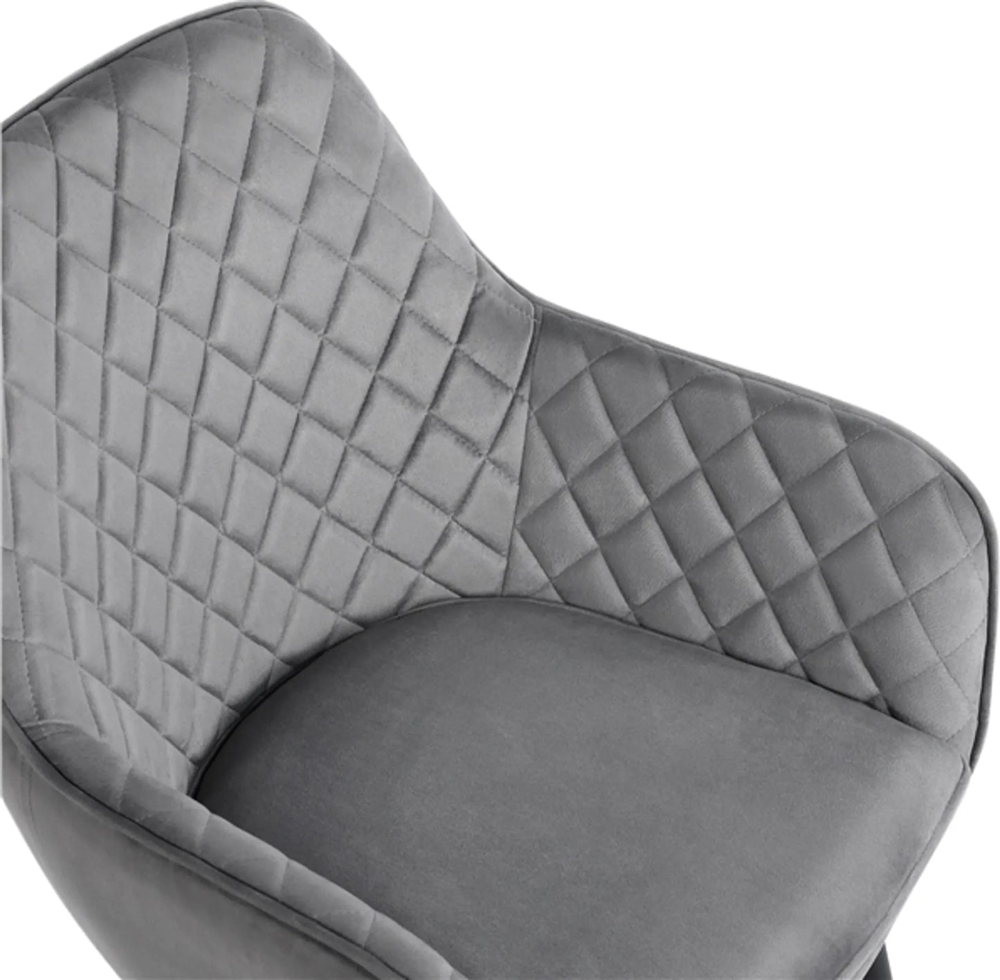 Yaheetech Eetkamerstoelen Set van 2 - Lichtgrijs - Fluweel - Met Armleuningen - 120 kg - 57,5 x 58 x 86,5 cm