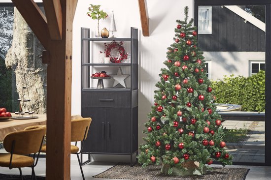 Triumph Tree Tuscan Kerstboom - Kunststof Kerstversiering voor Binnen met Volle Uitstraling - Kunstboom van PVC met 488 Dennentakken - Klassieke Stijl - H185 x Ø109 cm - Groen