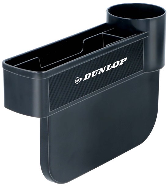 Dunlop Autostoel Organizer - met Cupholder - Antislip mat - Zwart