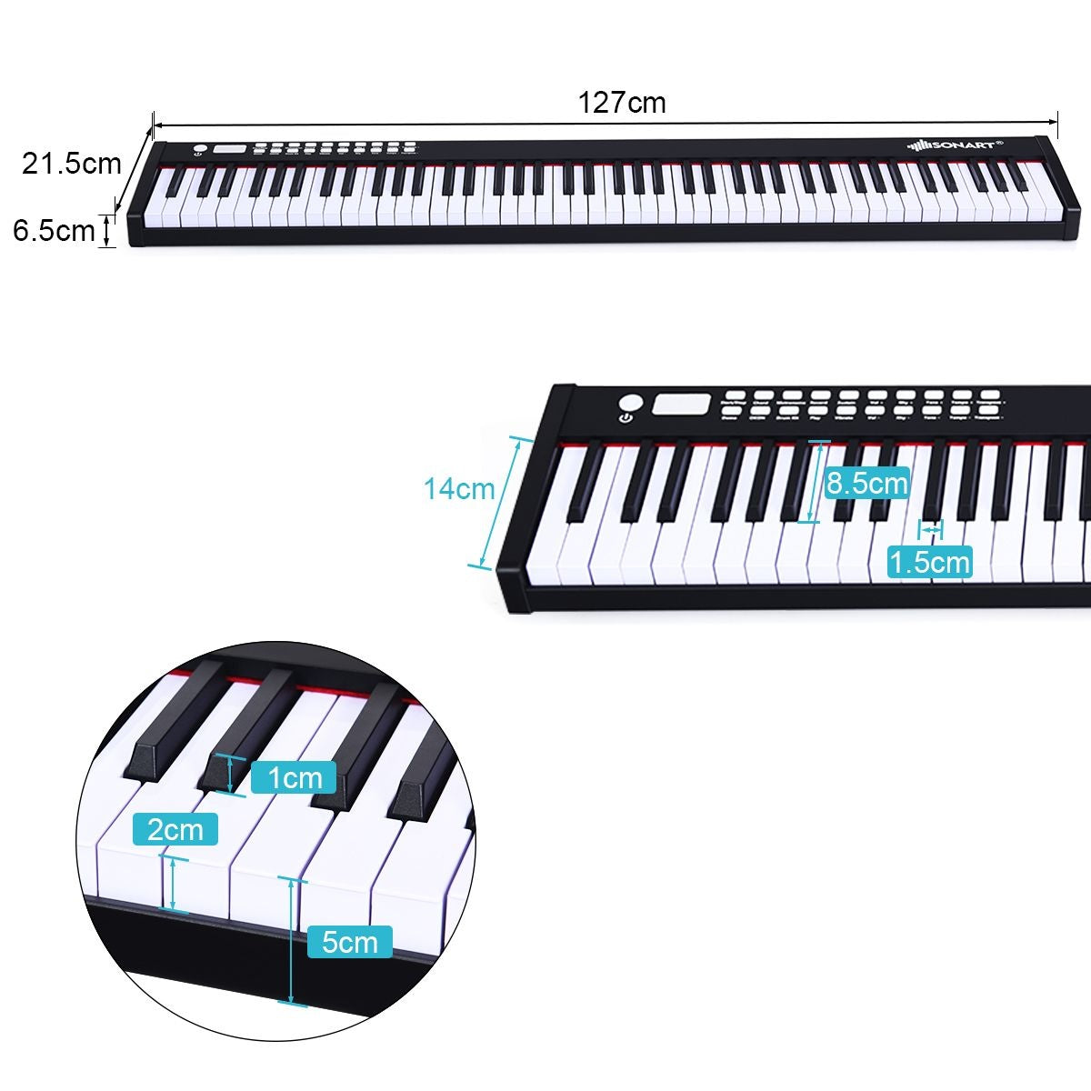 Coast Keyboard met Opbergtas - 88 Toetsen