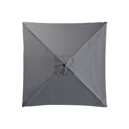 Tristar Stokparasol - Vierkant - 200x200cm - Balkon & Tuin - Kantelbaar - Incl. Beschermhoes - PA-7901 - Donkergrijs