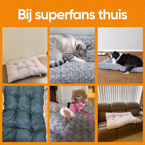 Hondenkussen 90 x 60 cm - XL Benchkussen - Bruin Hondenbed - Kattenkussen - Kattenbed - Kattenmat - Hondenmat - Luxe Dog Bed