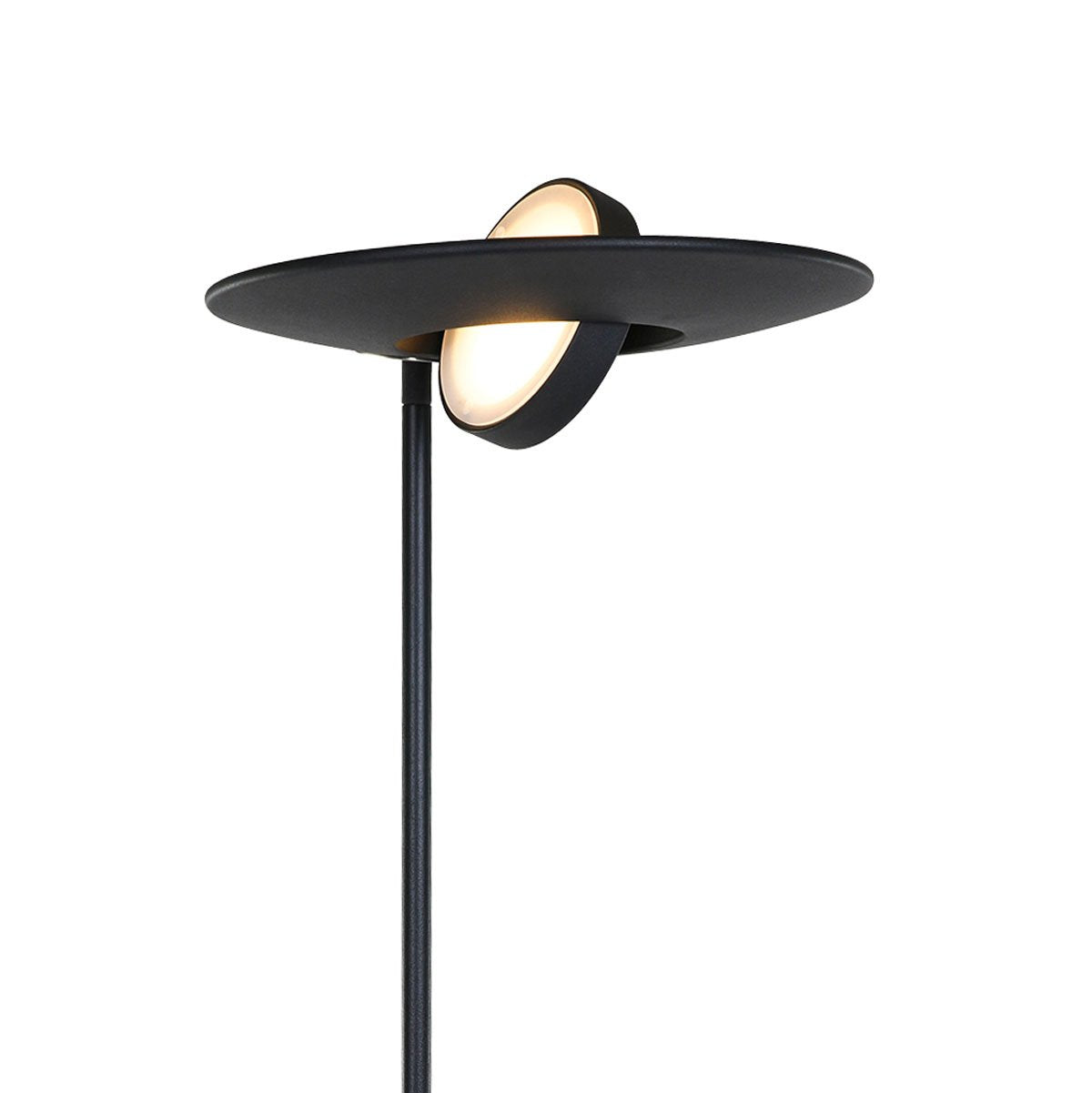 Vloerlamp Zenith LED 1477ZW zwart, hoogte 185 cm, kunststof en metaalmateriaal, kantelbaar, Steinhauer Exclusive