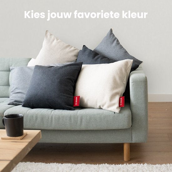 Auronic Warmtekussen - Classic - 45x45 - Draadloos - Oplaadbaar - Elektrisch kussen - Infrarood - Antraciet