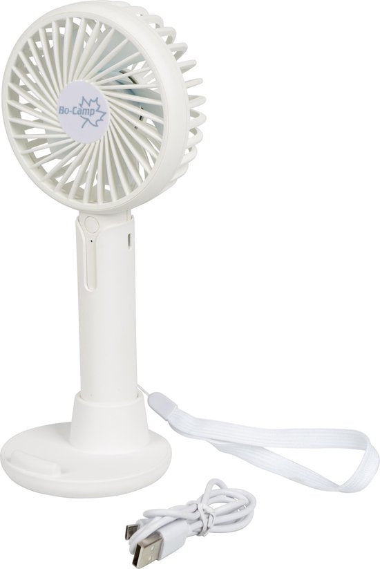 Bo-Camp - Handventilator - Met houder - Oplaadbaar