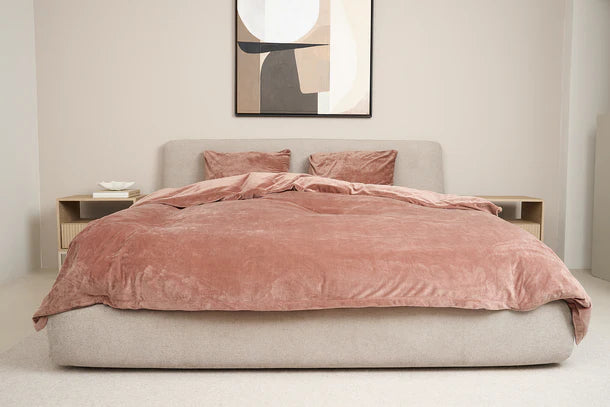 Sjumo – Silky Smooth Dekbedovertrek – 260x220 cm – Blush Pink Katoen-Satijn – Hoogwaardige Glans & Zijdezacht – Antiallergisch & Ademend – Inclusief 2 Gratis Kussenslopen