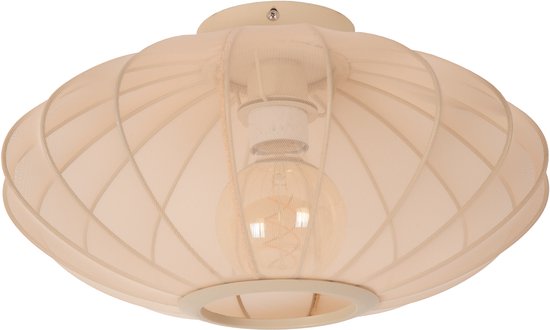 Lucide CORINA - Plafonnière (Plafondlamp) - Ø 40 cm - 1xE27 - Beige - Japandi