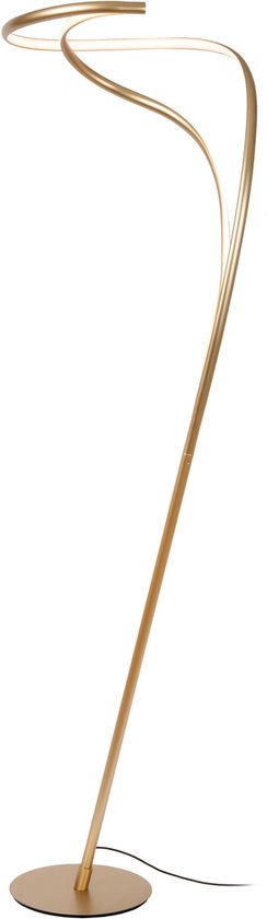 Lucide SARDANA - Vloerlamp - Ø 44 cm - LED Dimb. - 1x28W 2700K - Mat Goud / Messing