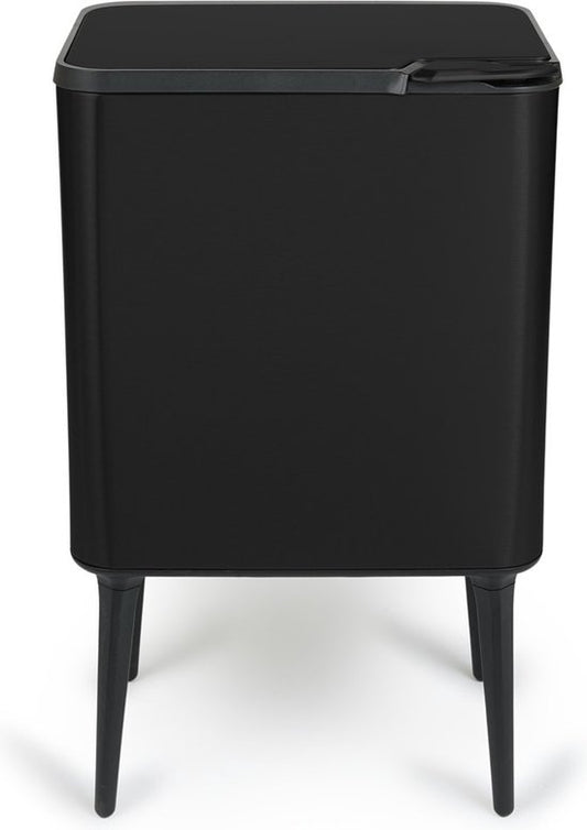 Umuzi Cleaning Push bin Prullenbak - 36 liter - Mat Zwart - 48 x 38 x 54,5 cm