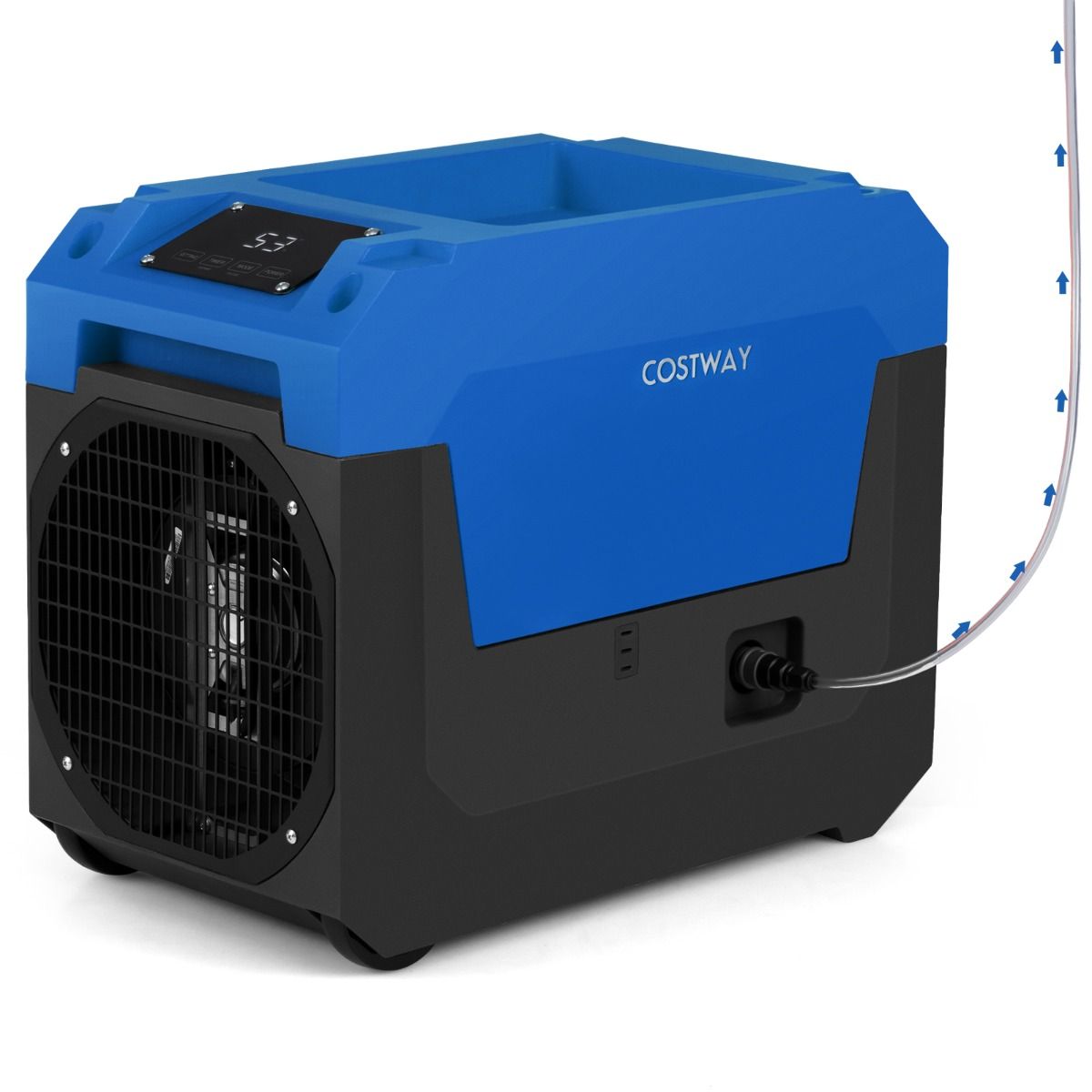 Coast Industriële Luchtontvochtiger - 66 liter per dag - met pomp en afvoerslang - blauw/oranje
