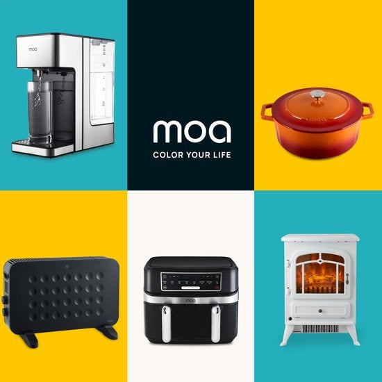 MOA Gietijzeren Braadpan - Inhoud 5,7 liter - 26CM - Rond - Alle warmtebronnen - Ook voor inductie - Gewicht 5,8 kg - C26OR - Oranje/Rood