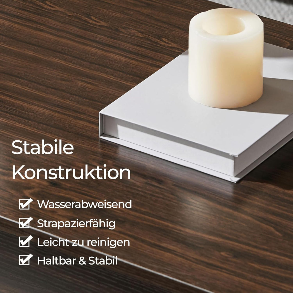 Yaheetech Salontafel 98 x 50 x 41,8 cm - Bruin - In Hoogte Verstelbaar - Uittrekbaar Tafelblad - Met Opbergruimte