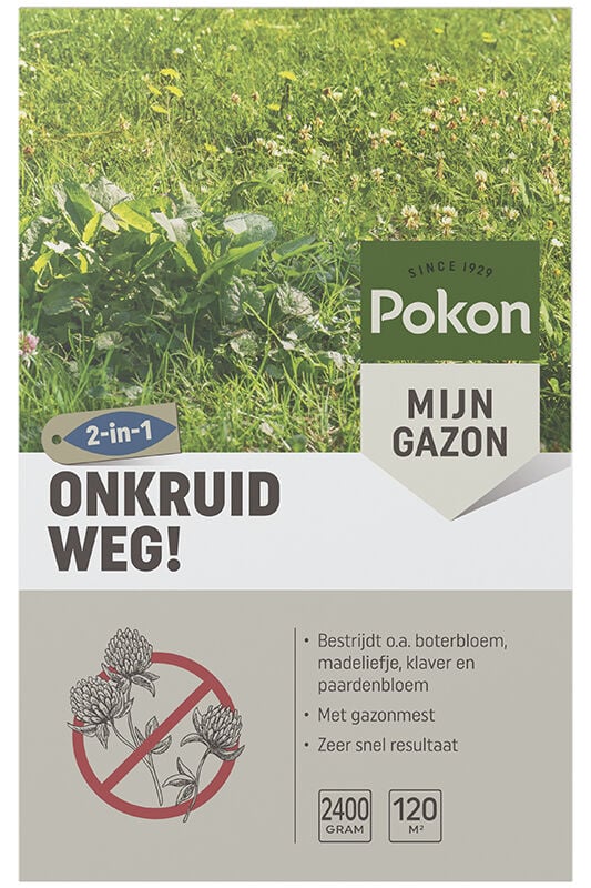 Pokon Onkruid Weg Gazonmeststof - 120 mÂ² - 2,4 kg