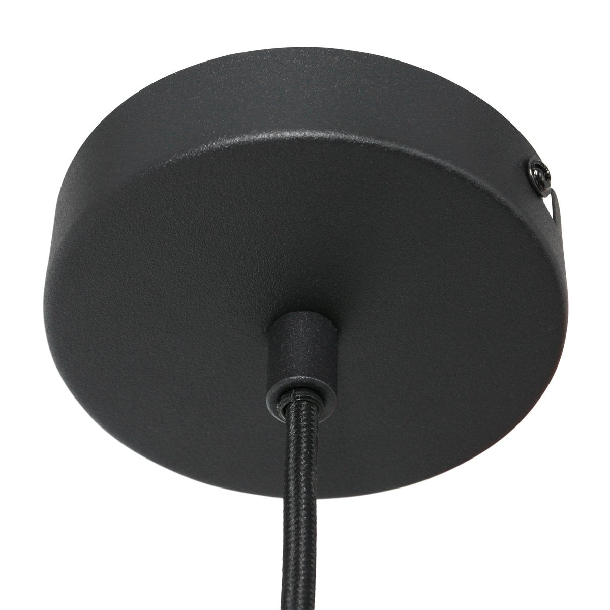 Hanglamp Carré 3379ZW – zwarte industriële lamp, staal, hoogte verstelbaar van 30-150 cm, Mexlite