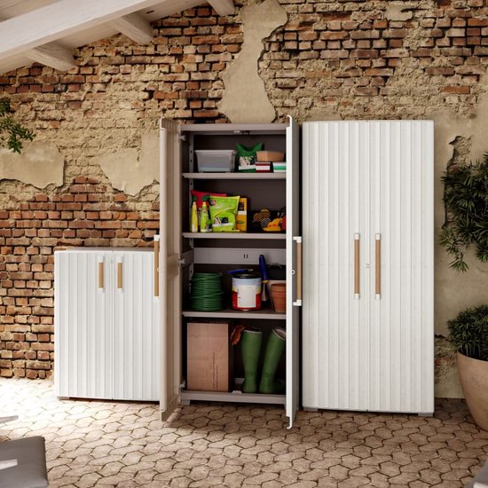 Keter - Opbergkast - Groove - laag - beige - zandkleurig
